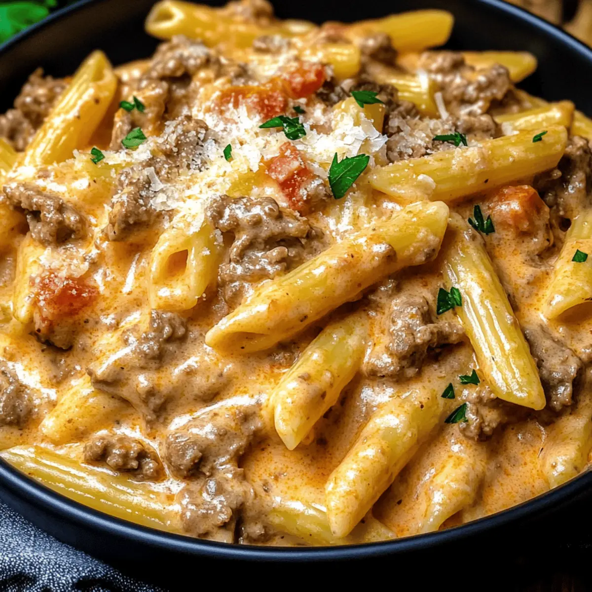 High Protein Creamy Beef Pasta for Cozy Weeknight Comfort