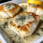 Baked Cod with Lemon-Dill Sauce
