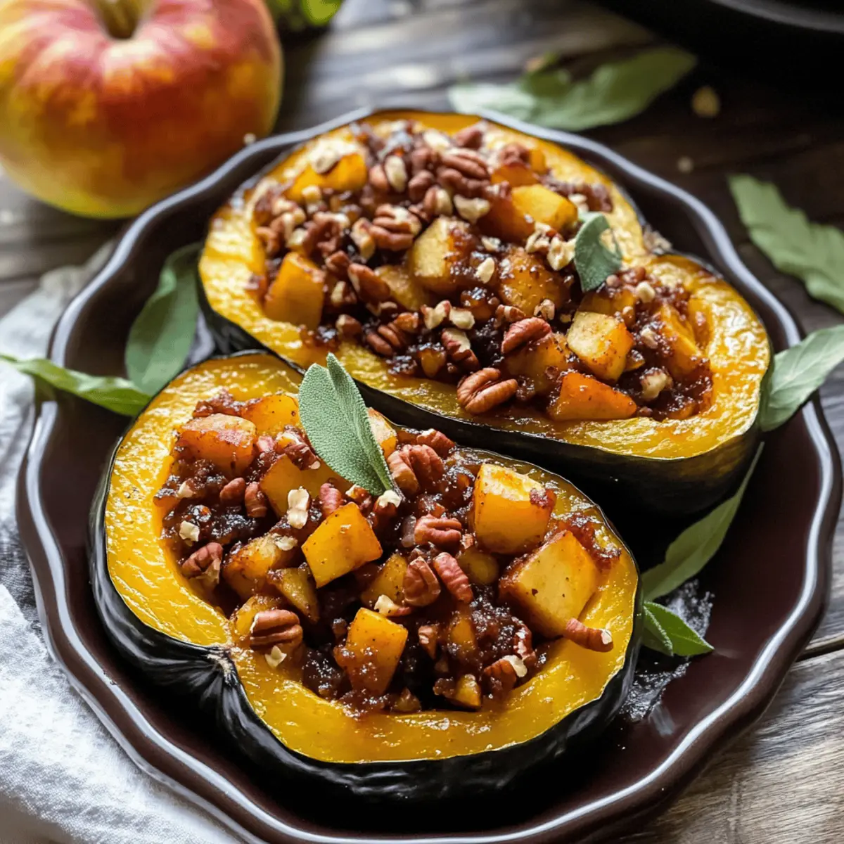 Savory Apple Stuffed Acorn Squash for Cozy Fall Nights
