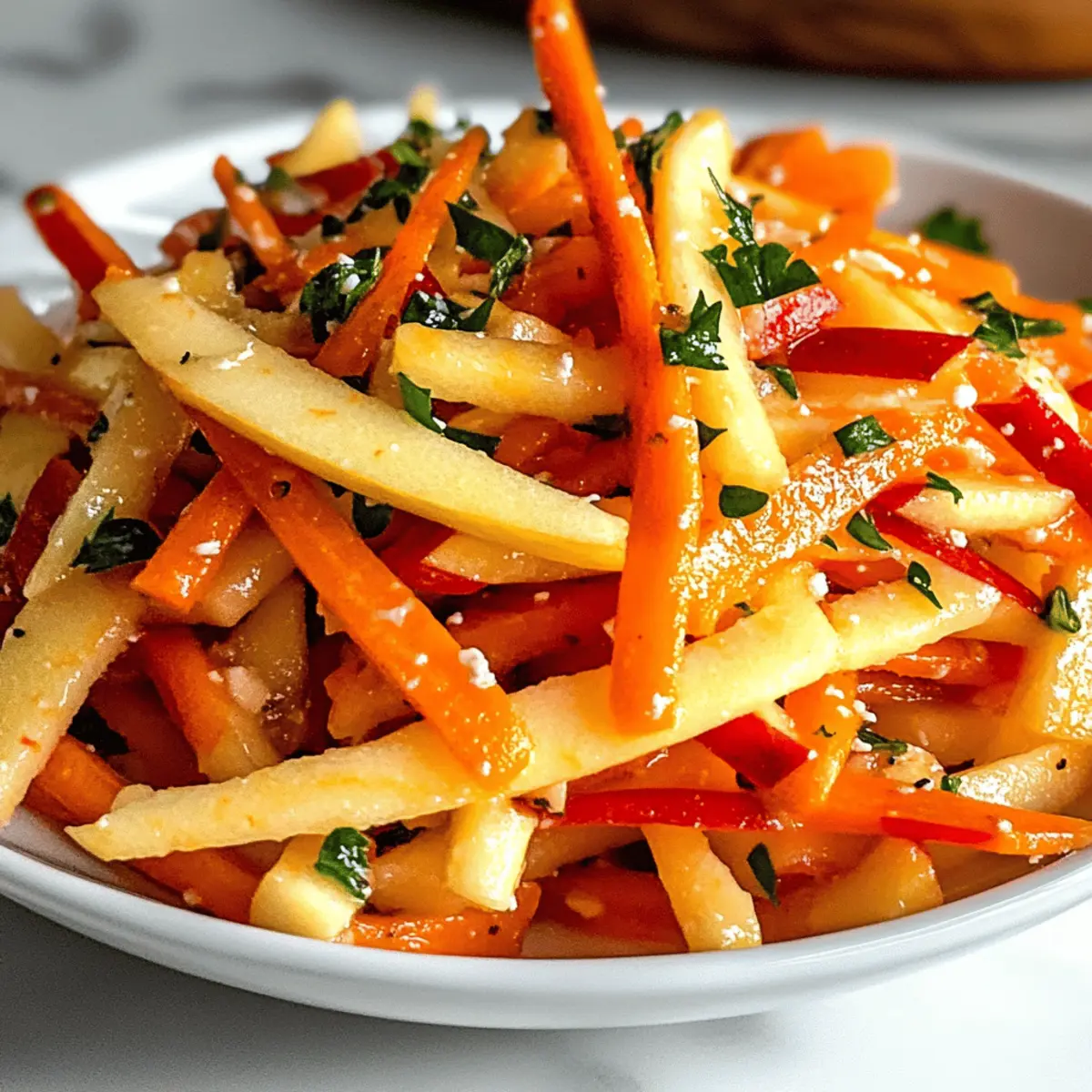 Delicious Carrot Apple Salad with Creamy Yogurt Boost