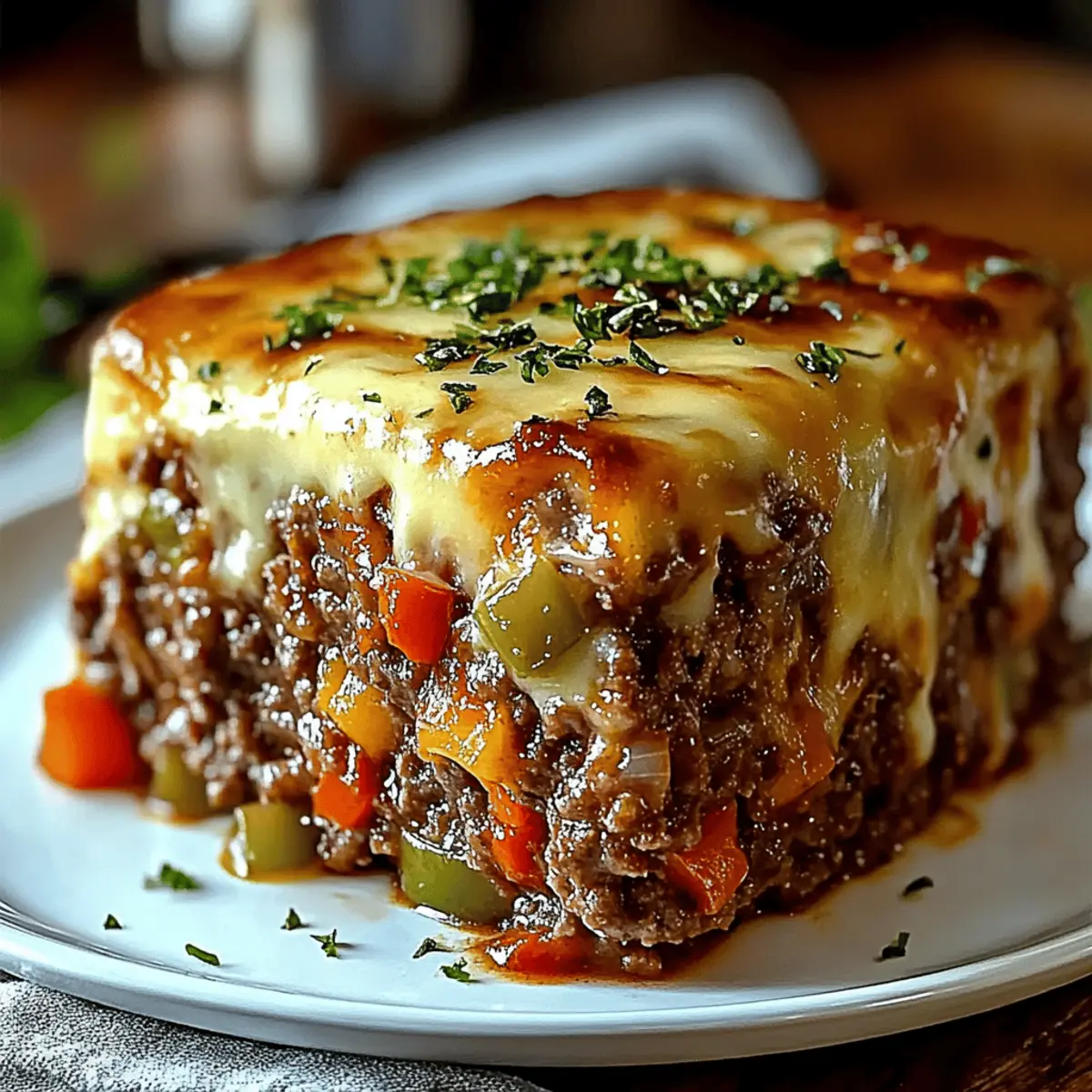 Cheesesteak Meatloaf: Comforting Cheesy Goodness Awaits