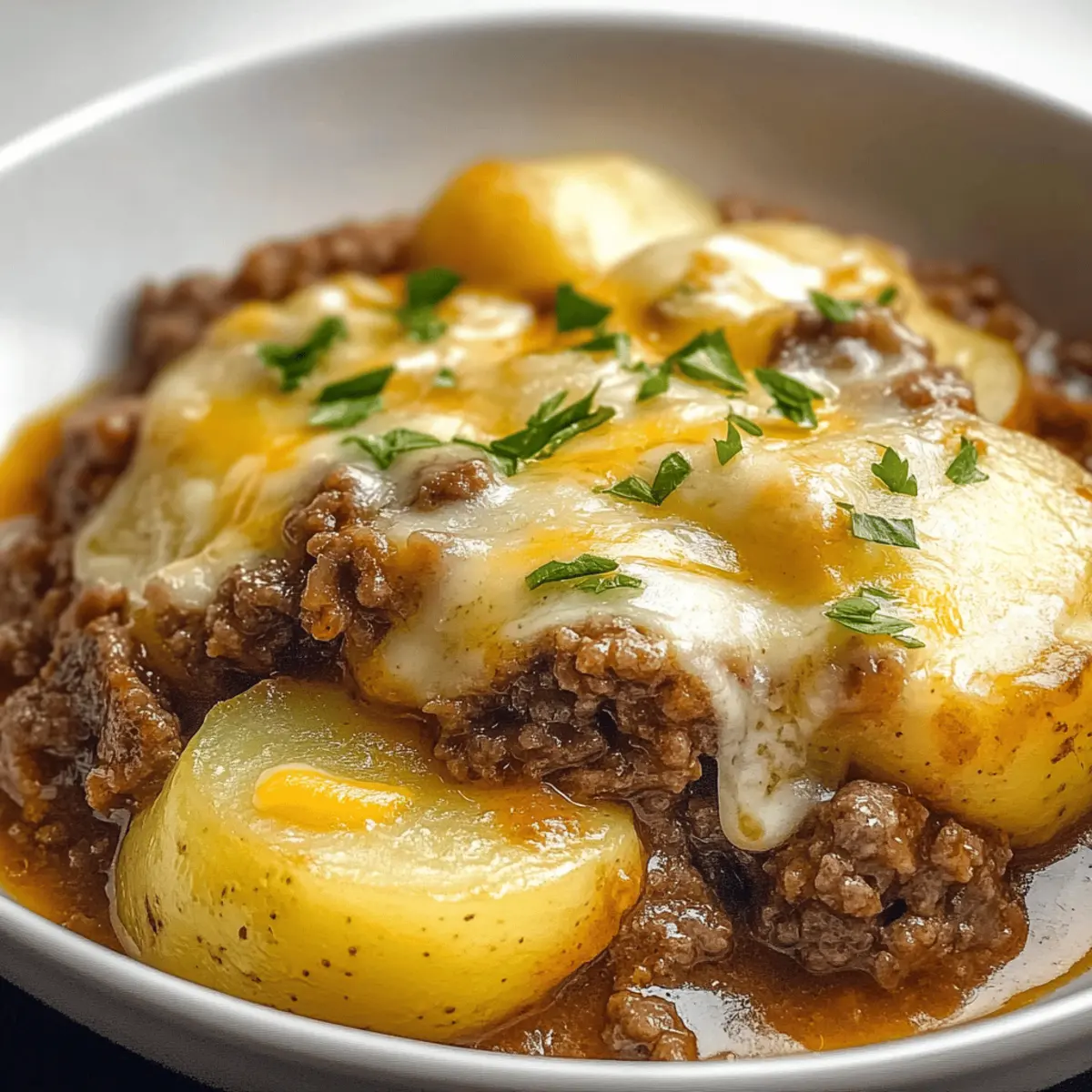 Crockpot Hamburger Potato Casserole tghfpt