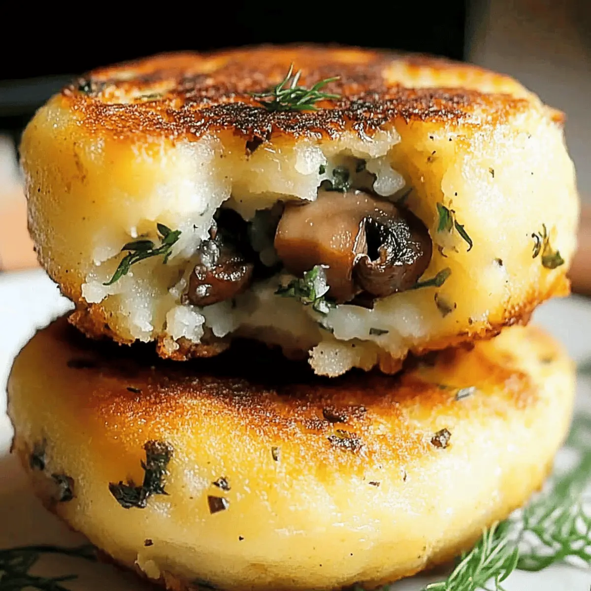 Mouthwatering Mushroom Stuffed Potato Cakes You'll Love
