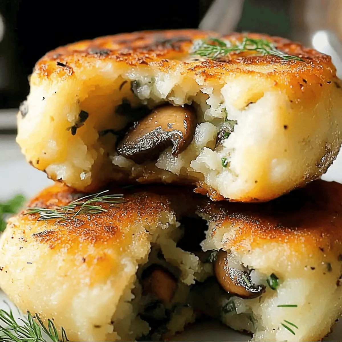 Mushroom Stuffed Potato Cakes yidevb