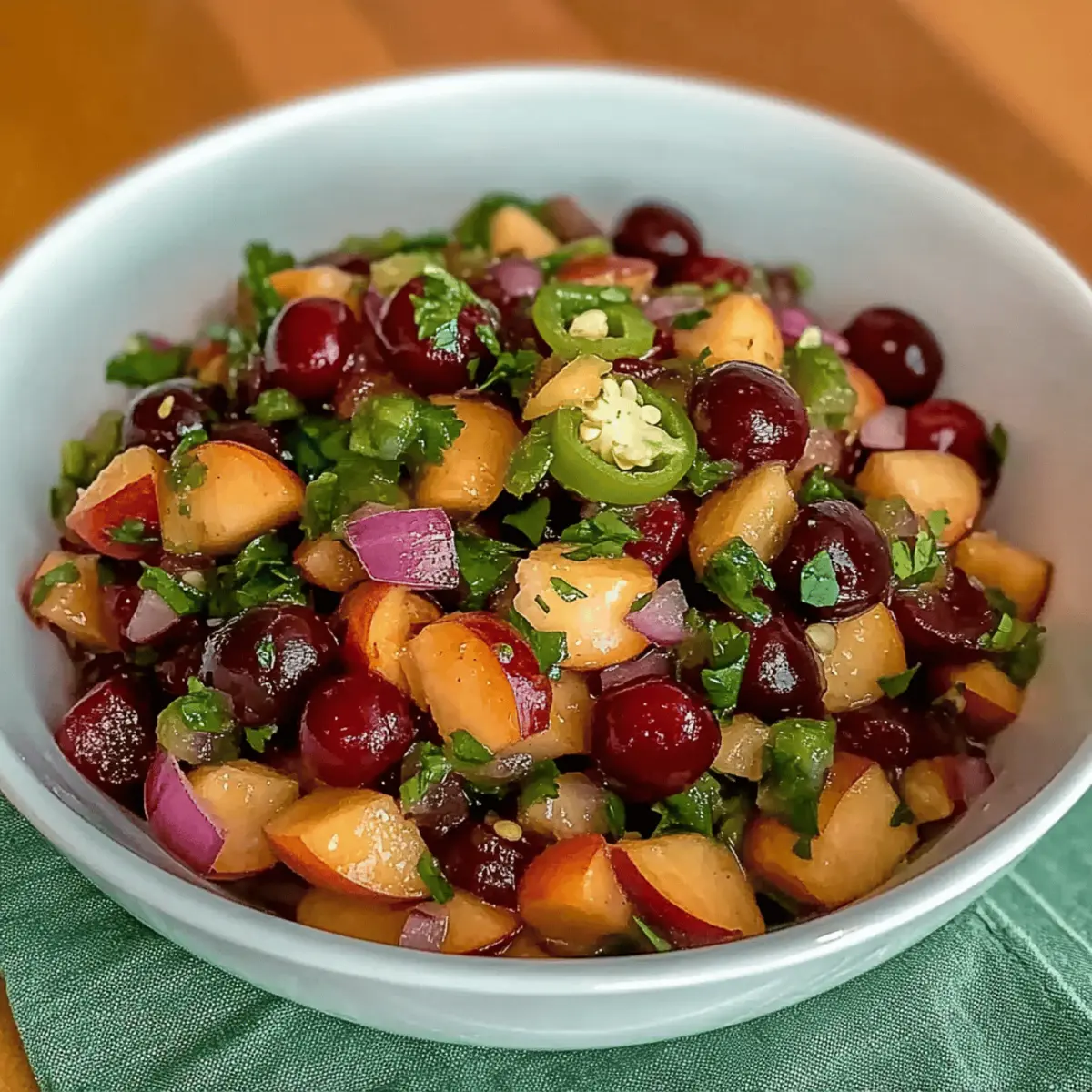 Peach Cherry Salsa njcgvf