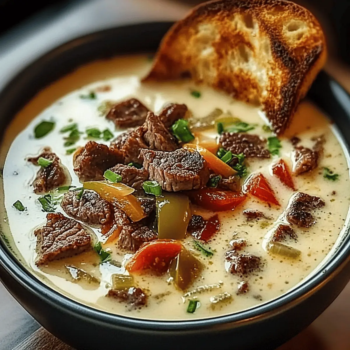 Philly Cheesesteak Soup jtryvo