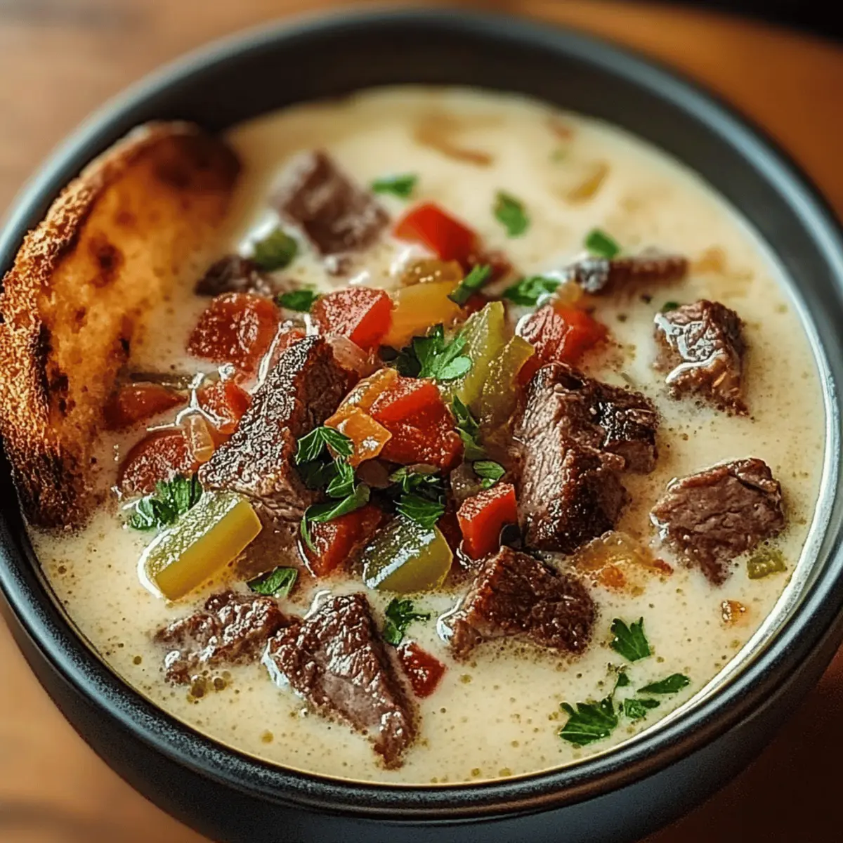 Philly Cheesesteak Soup kbrgjt