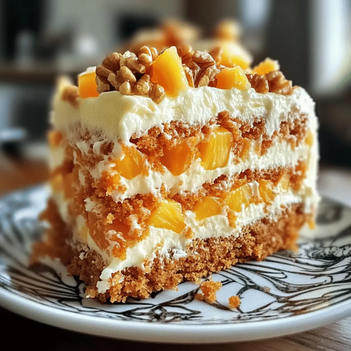 Tropical Pineapple Carrot Cream Cake for Fresh Flavor Bliss