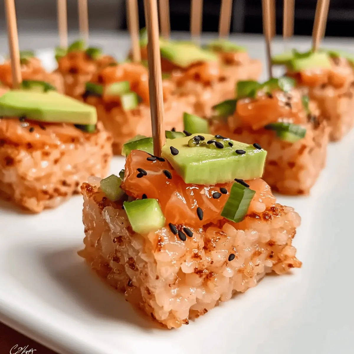 Delicious Salmon Crispy Rice for a Fun Sushi Night at Home