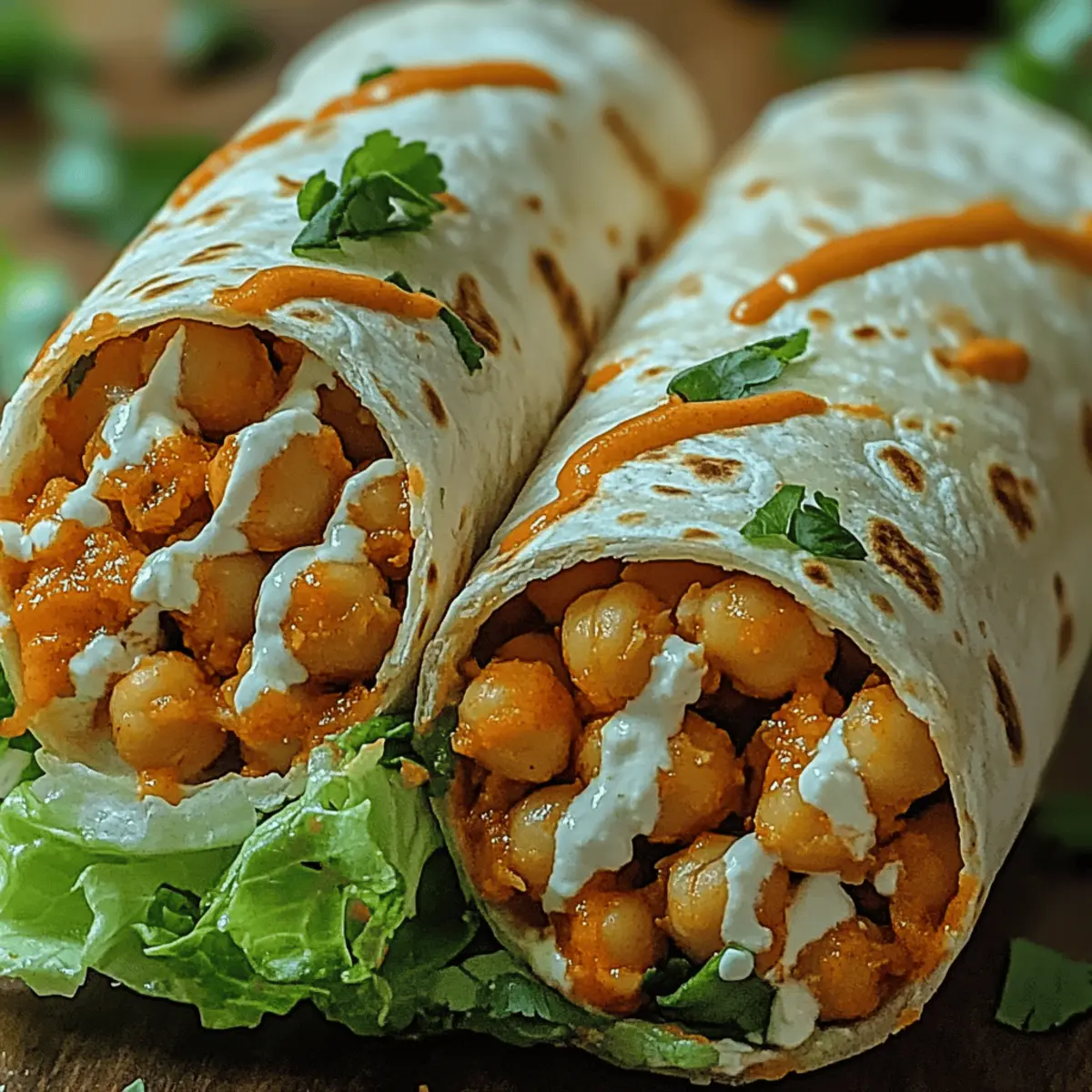 Spicy Buffalo Chickpea Wraps dwagu0
