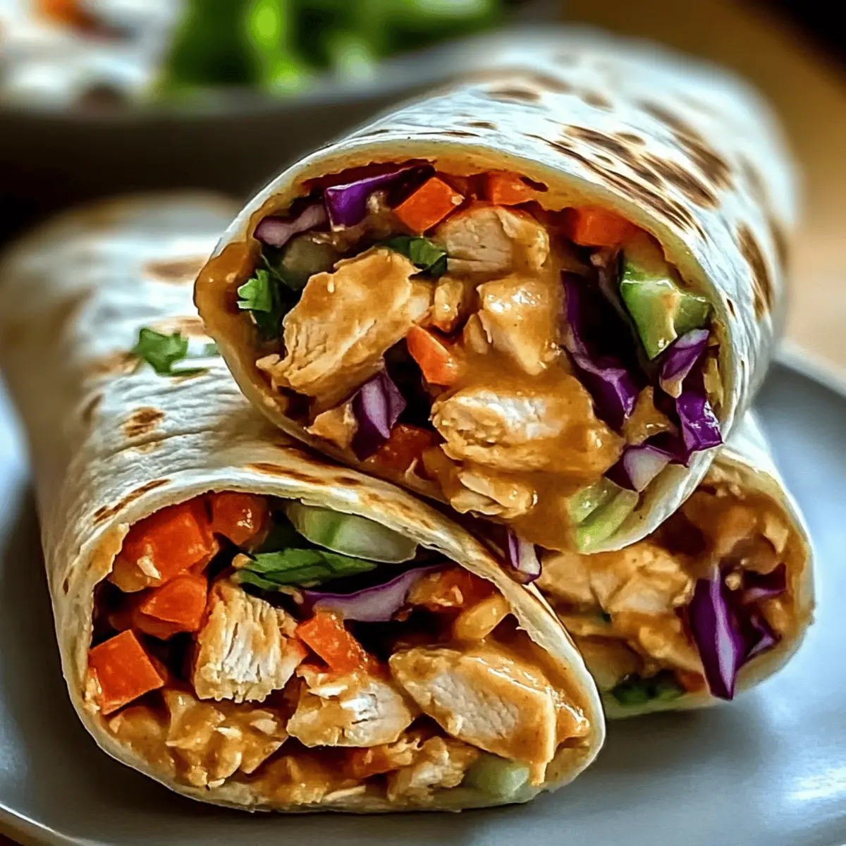 Thai Peanut Chicken Wraps jilynb