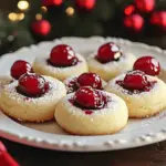 Christmas Maraschino Cherry Shortbread Cookies
