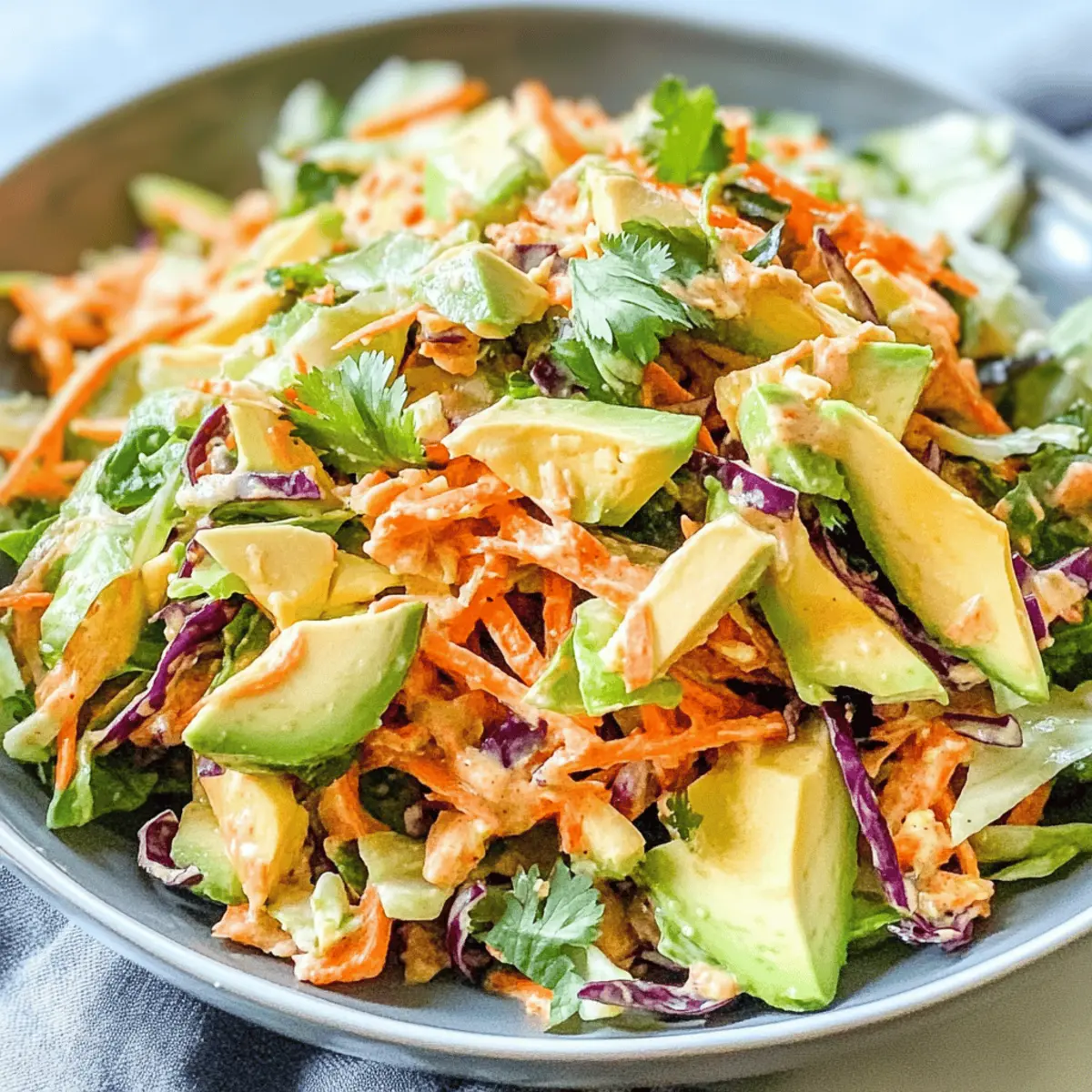 Vibrant Shredded Thai Salad with Avocado for a Refreshing Summer