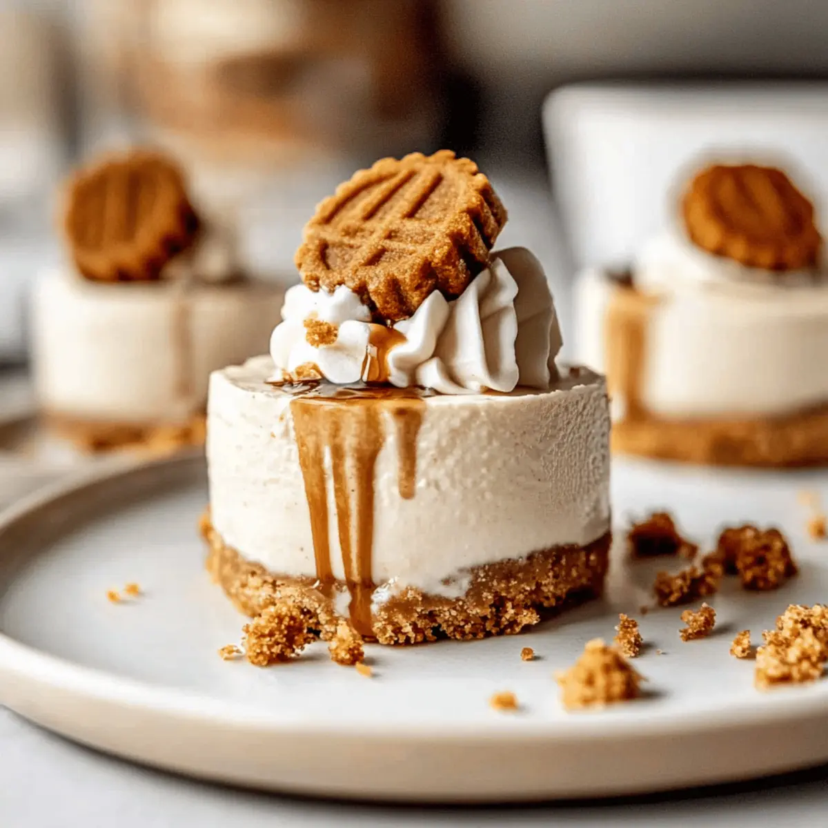 Creamy No Bake Mini Biscoff Cheesecakes for Effortless Indulgence