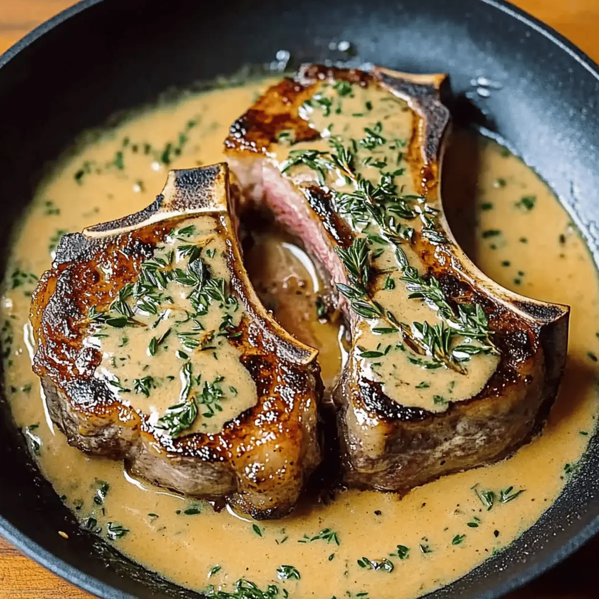 Juicy Lamb Chops with Mustard Thyme Sauce: Gourmet Made Easy