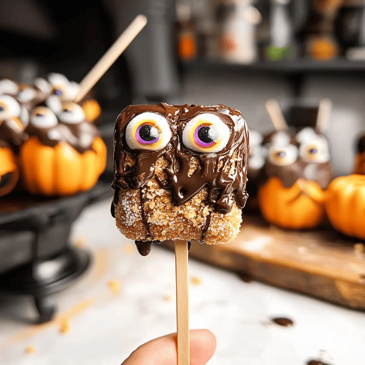 Spook Up Your Halloween with Easy Halloween S’mores Pops