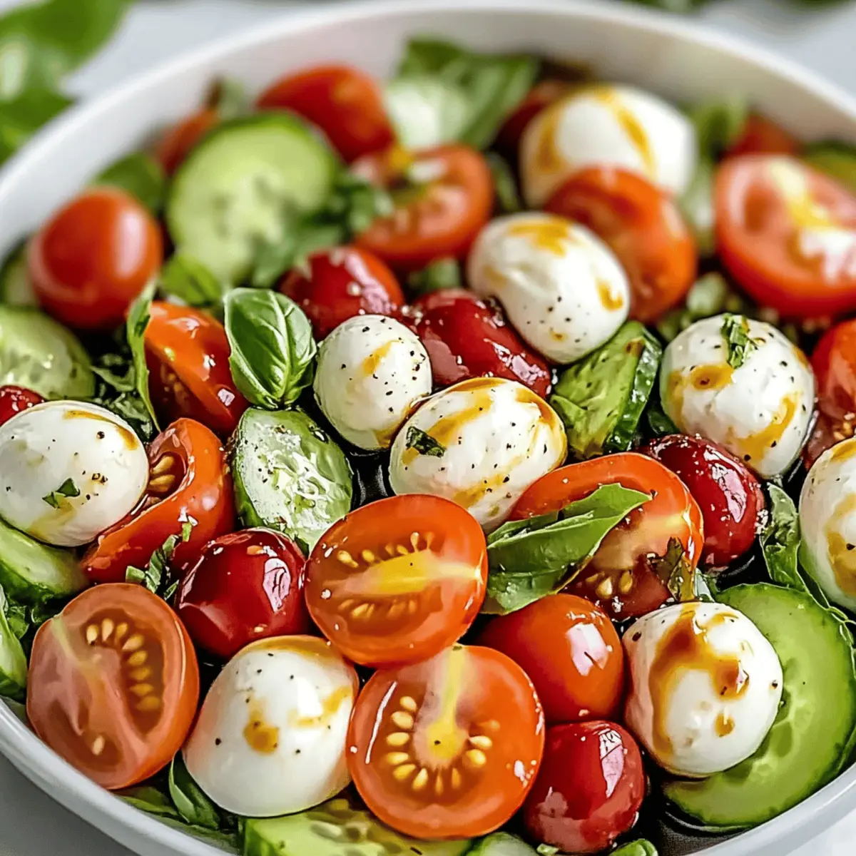 Crisp and Creamy Cucumber Caprese Salad for Summer Bliss
