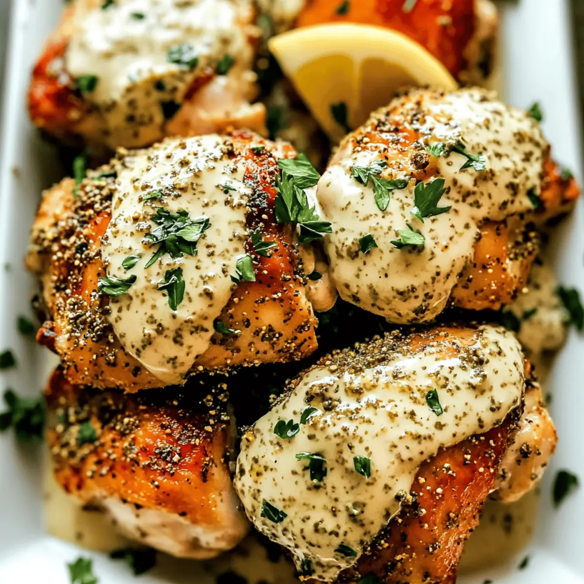 Savory Baked Za’atar Chicken Thighs with Creamy Bliss