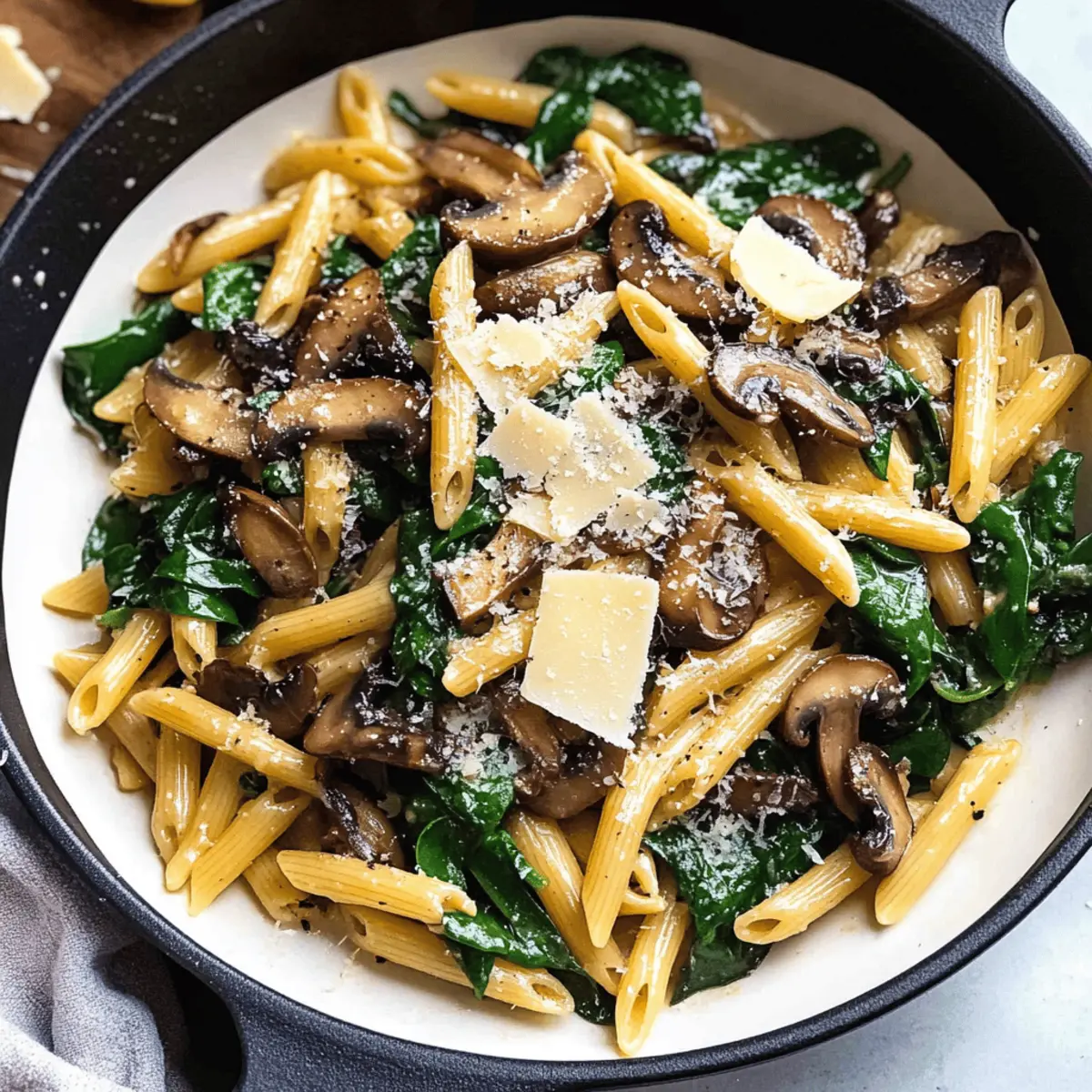 Creamy Mushroom Spinach Pasta in Just 30 Minutes