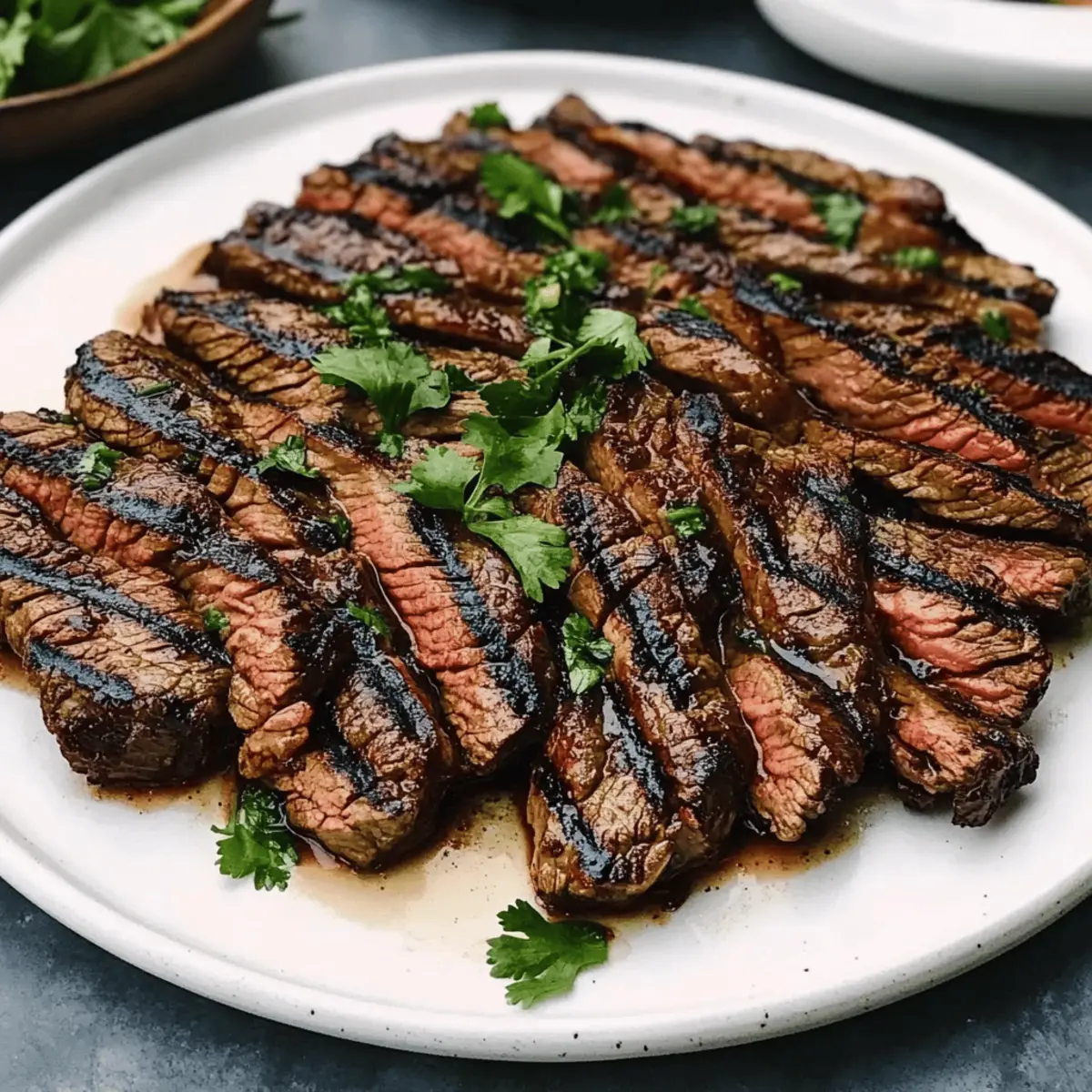 Charred and Juicy Marinated Skirt Steak for Flavorful Grilling