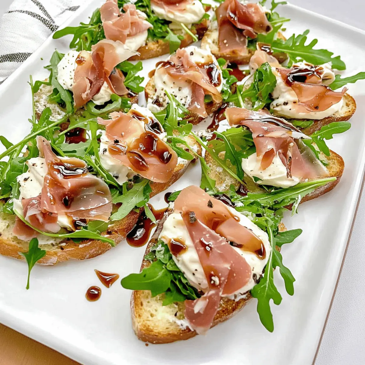 Boursin Prosciutto Arugula Crostini br64qh