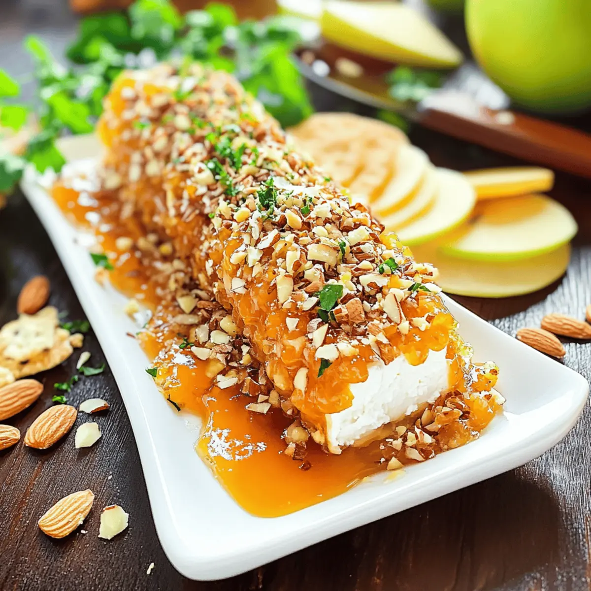 Irresistible Cheese Spread with Sweet Apricots and Almonds