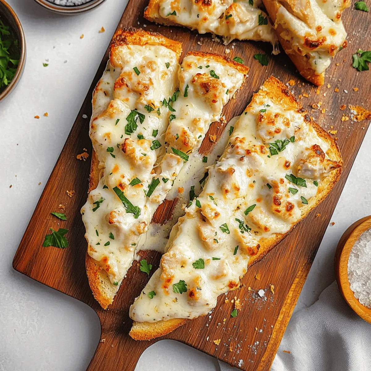 Irresistible Chicken Alfredo Garlic Bread for Cozy Nights