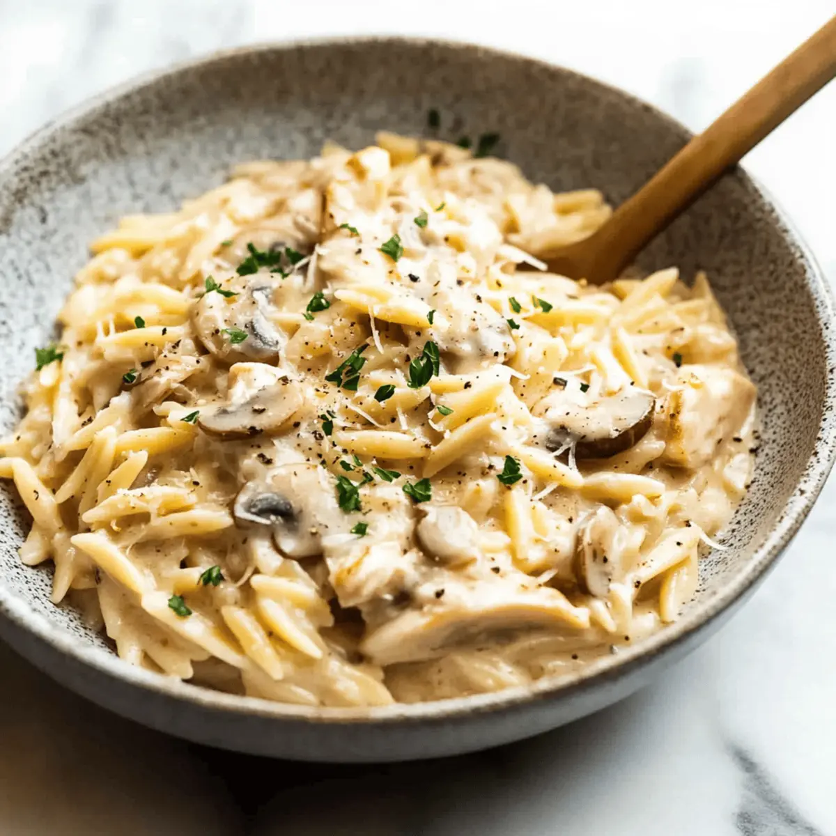 Chicken Marsala Orzo jwiebp