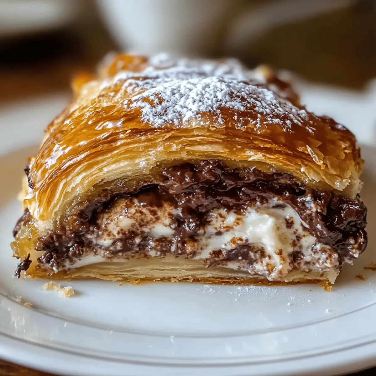Chocolate Croissant Breakfast Bake with Flaky Layers c0qheq