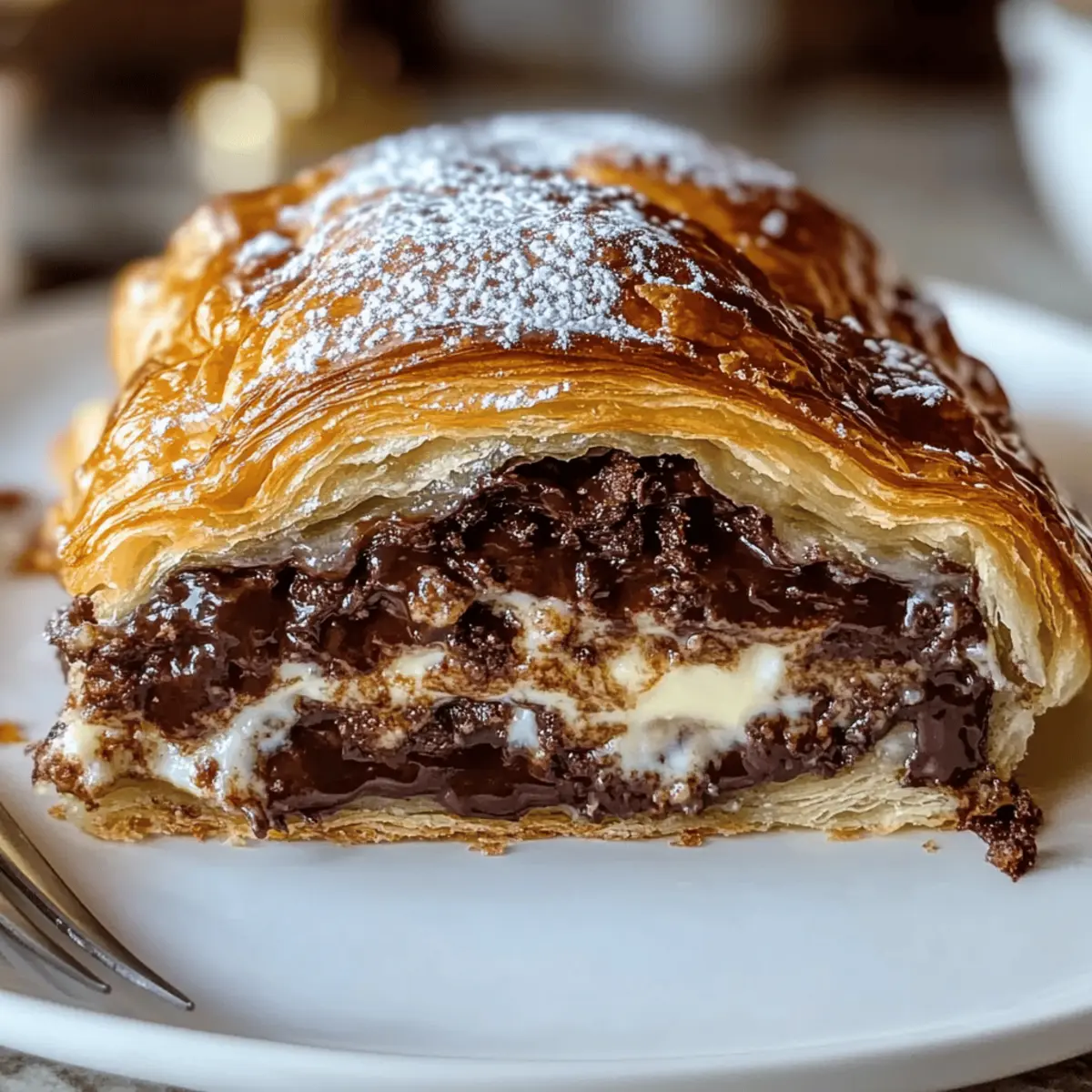 Chocolate Croissant Breakfast Bake with Flaky Layers foclrq