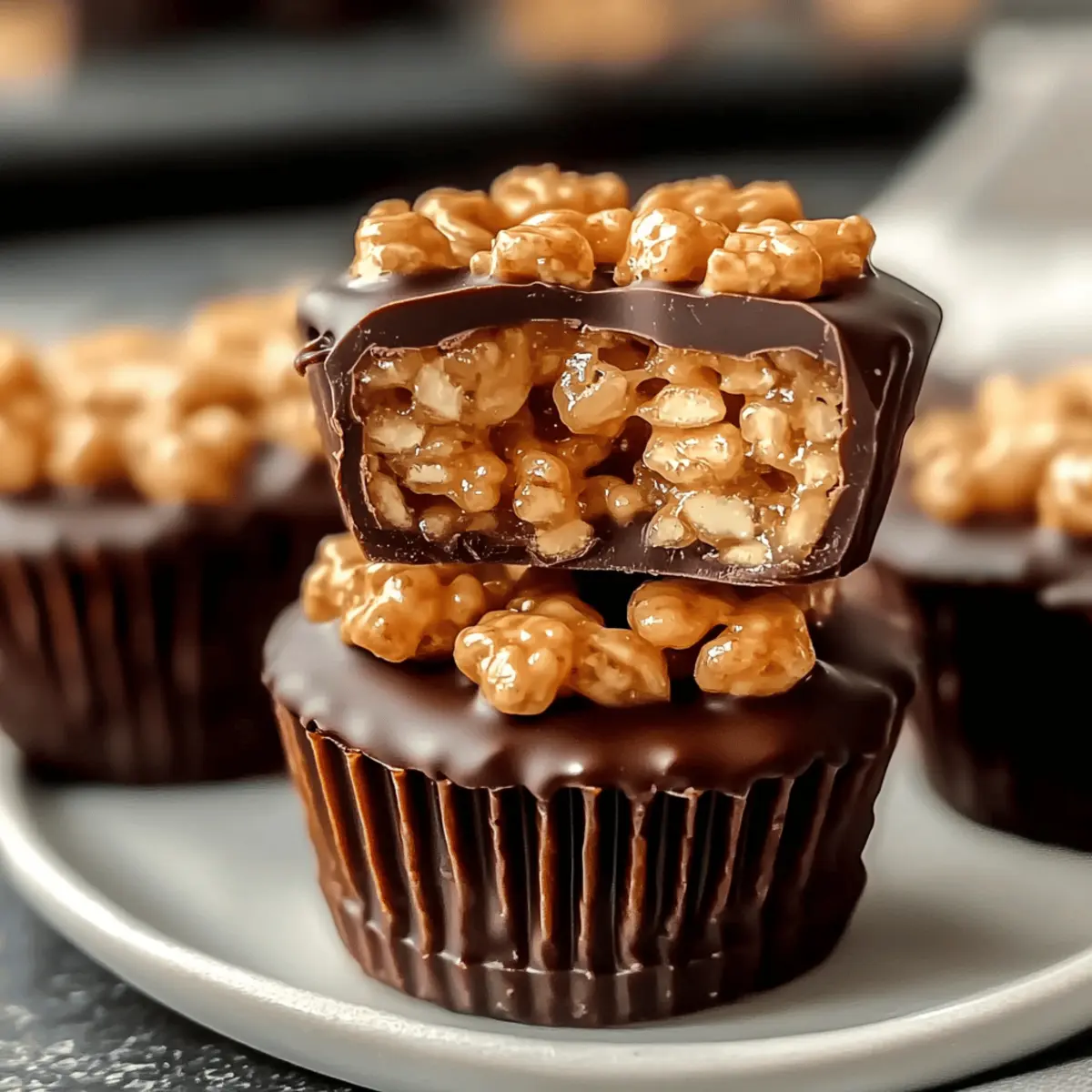 Chocolate Peanut Butter Rice Krispie Cups cm7huj