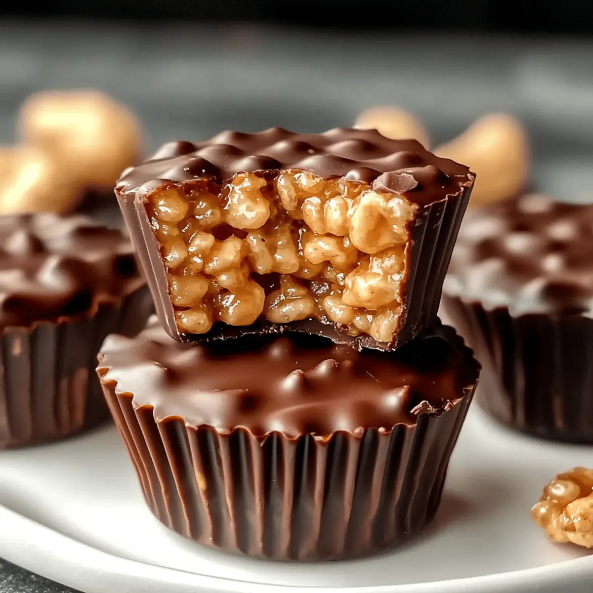Irresistible Chocolate Peanut Butter Rice Krispie Cups Recipe