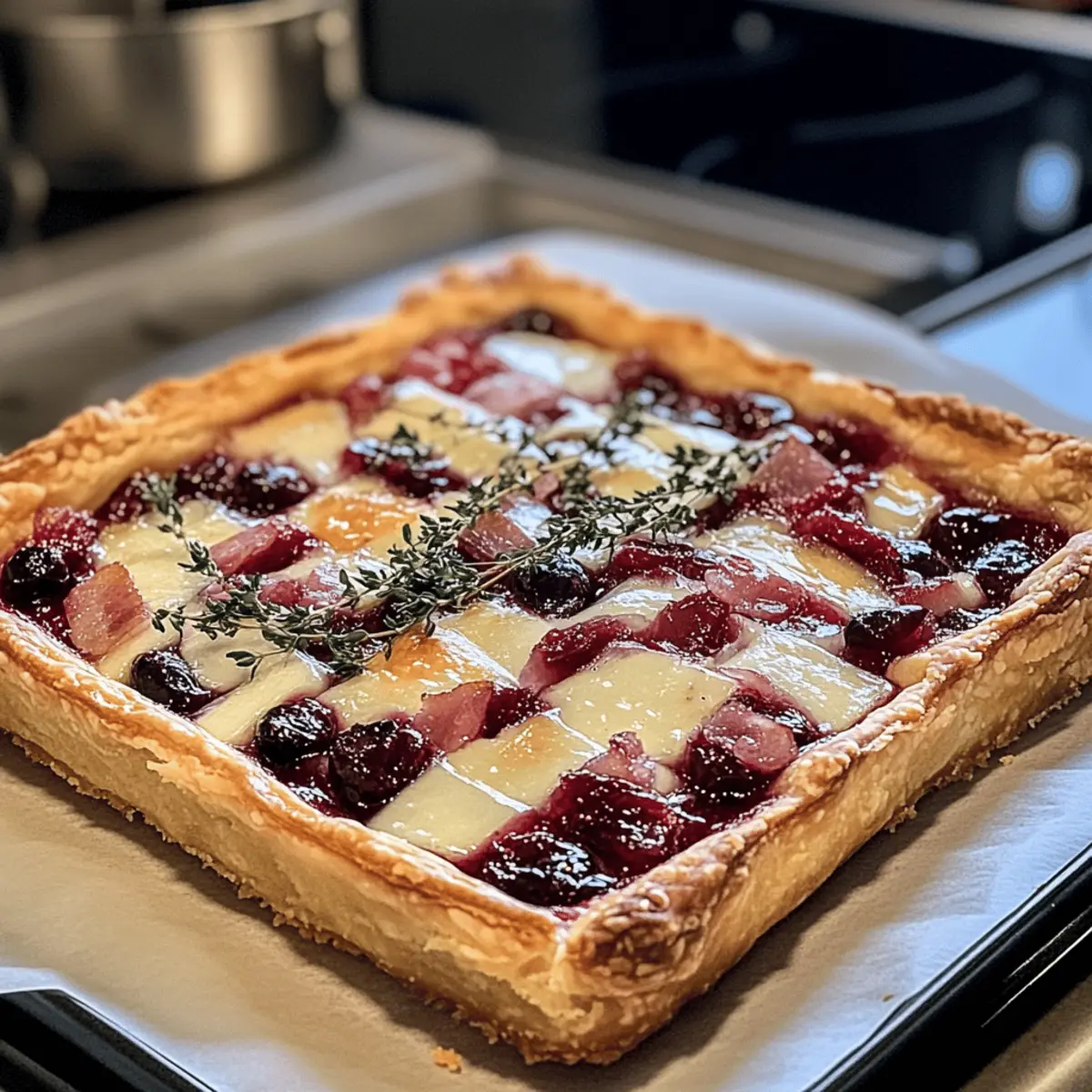 Cranberry Brie Tart with Pancetta Thyme nkkydi