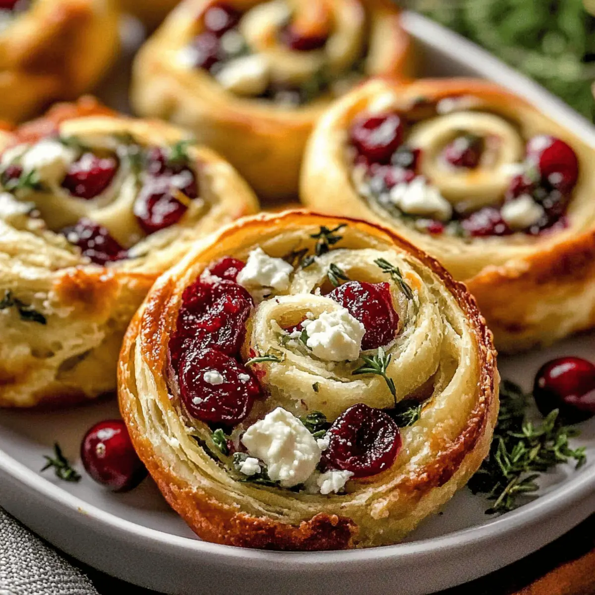 Cranberry Cream Cheese Pinwheels with Feta Herbs tl5zog