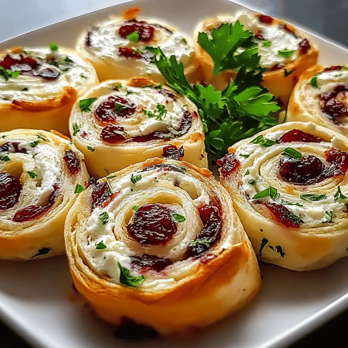 Cranberry Feta Pinwheels with Cream Cheese for Effortless Joy