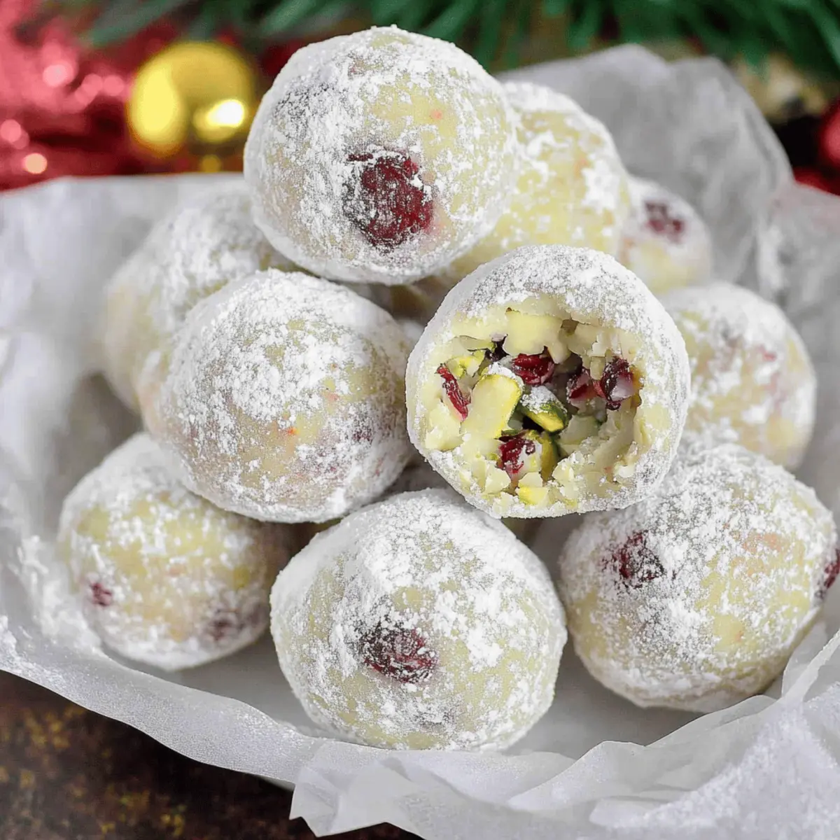 Cranberry Pistachio White Chocolate Truffles for Festive Fun