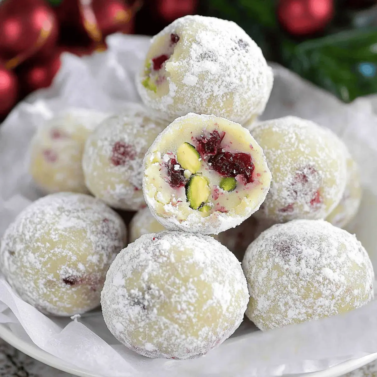 Cranberry Pistachio White Chocolate Truffles wydhbn