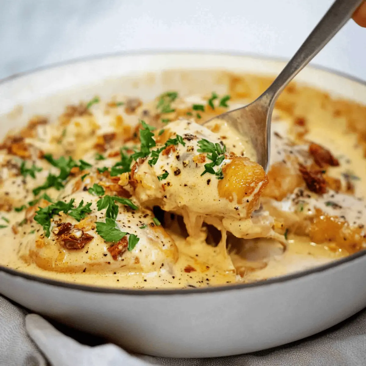 Creamy Garlic Chicken Thighs hejmdu