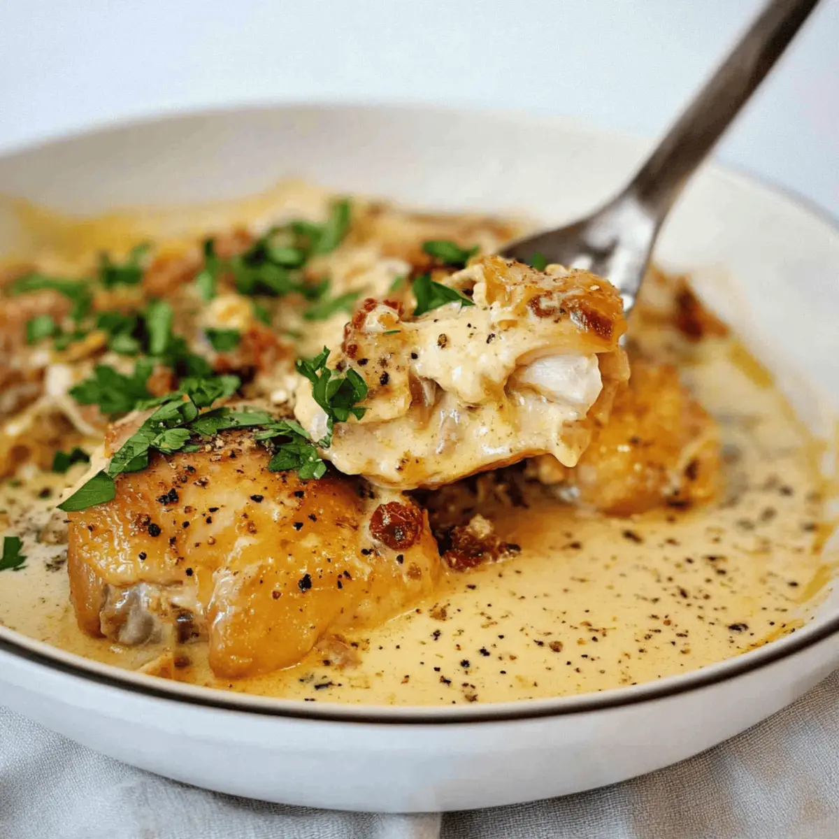 Creamy Garlic Chicken Thighs t0qtle