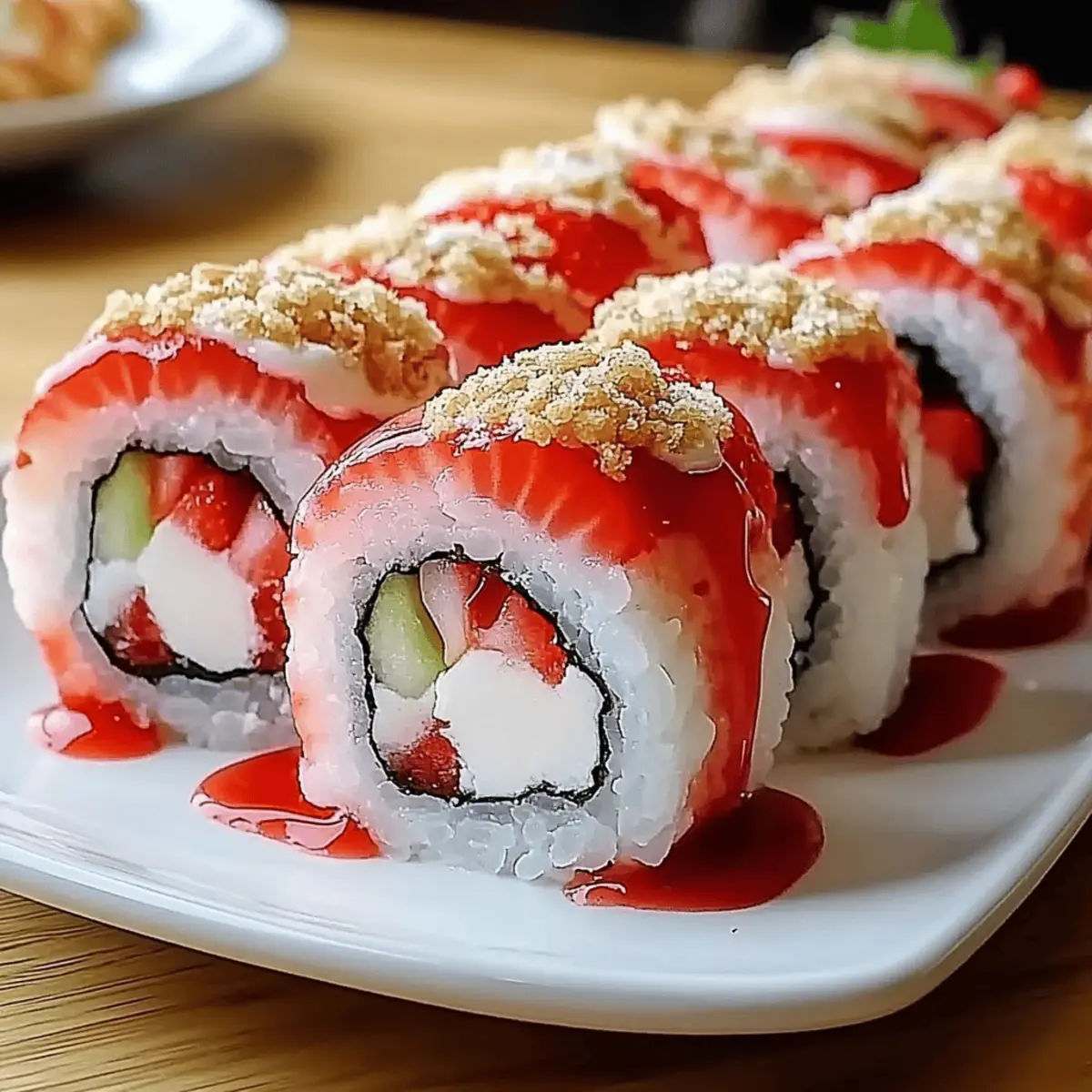 Creative Cute Strawberry Shortcake Sushi Roll ezna1y