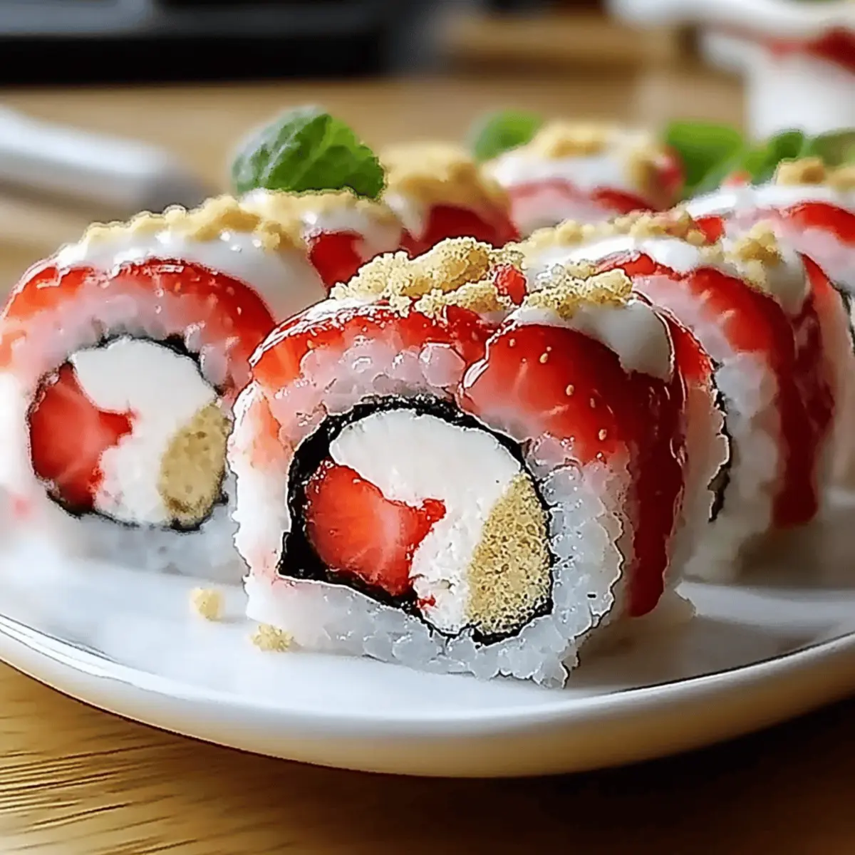 Creative & Cute Strawberry Shortcake Sushi Roll That Dazzles