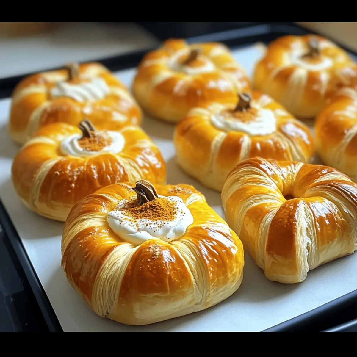 Crescent Pumpkins with Cream Cheese and Pumpkin Pie uvzjqq