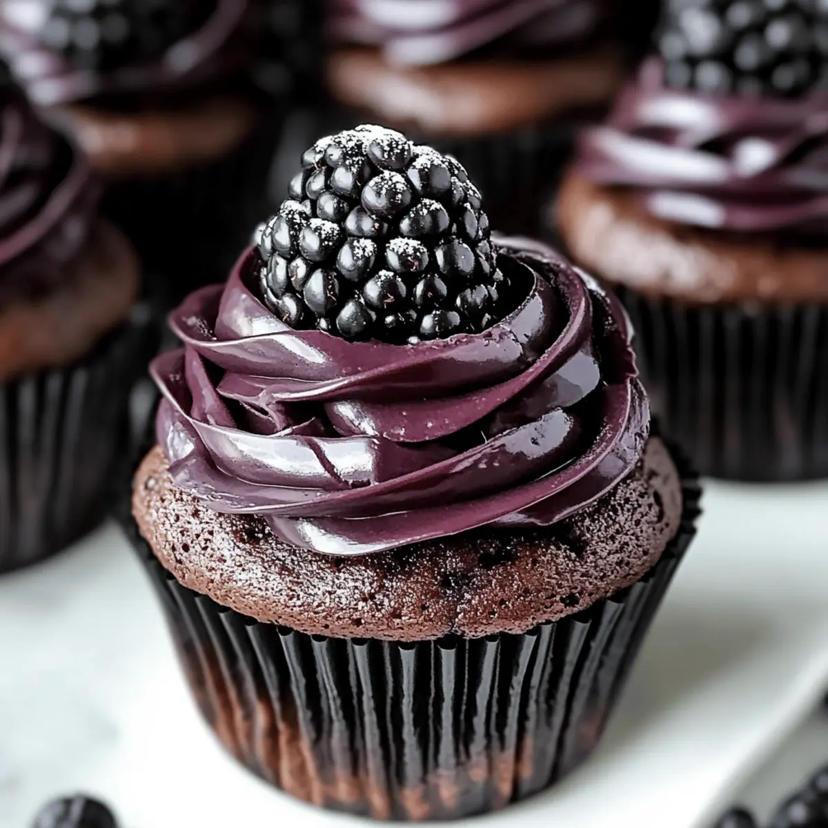 Decadent Dark Chocolate Blackberry Cupcakes to Delight Your Tastebuds