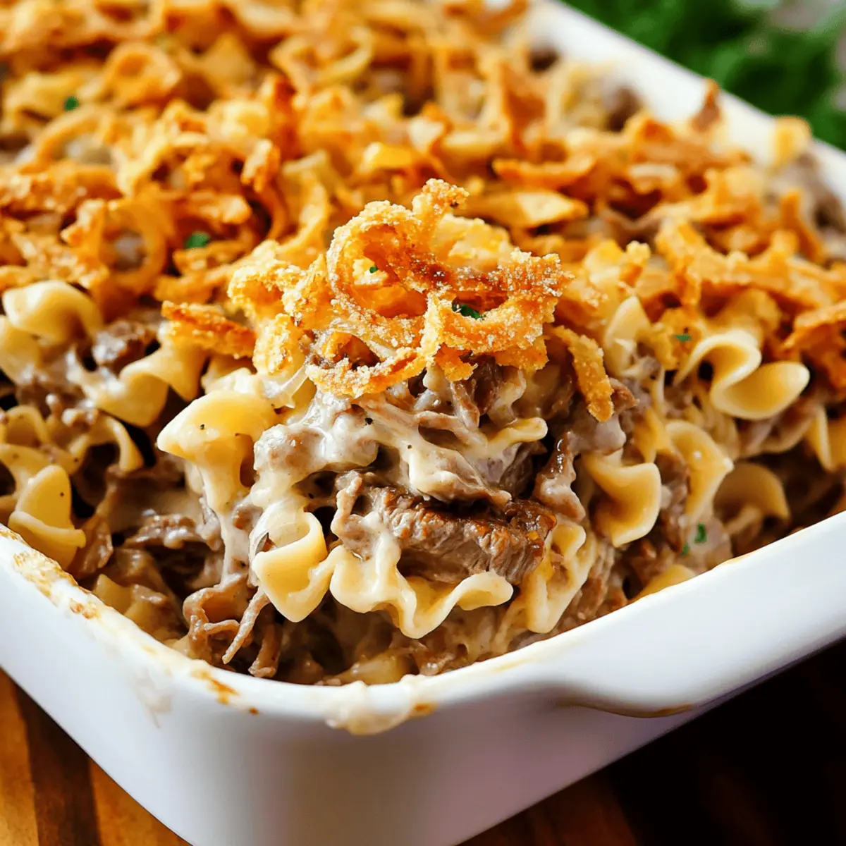 French Onion Beef Casserole wglsvg