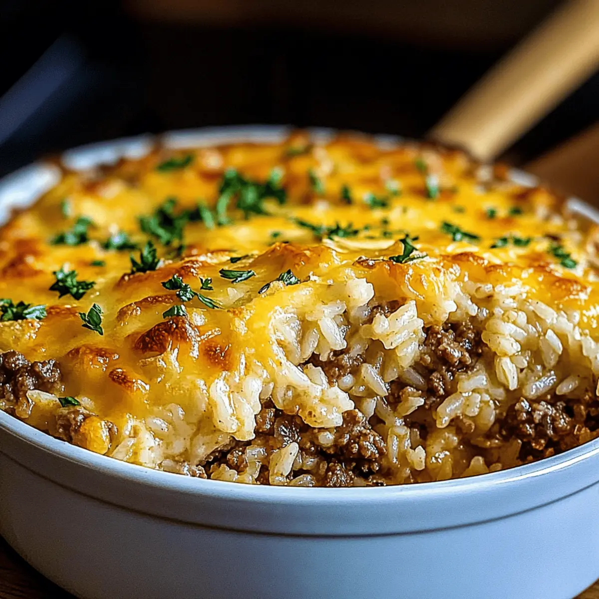 French Onion Ground Beef and Rice Casserole tkedn4