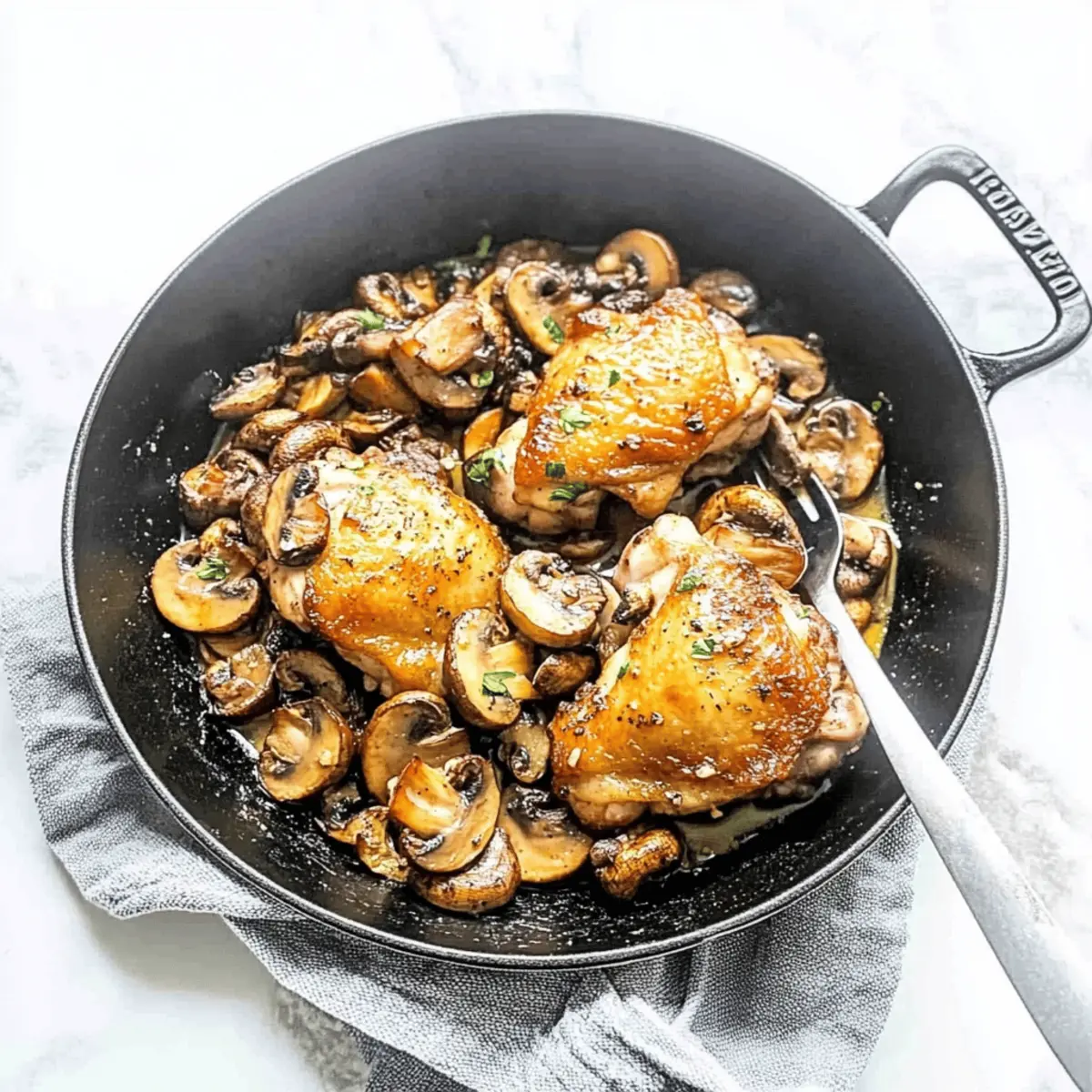 Garlic Chicken Thighs With Mushrooms for Quick Comfort Delight