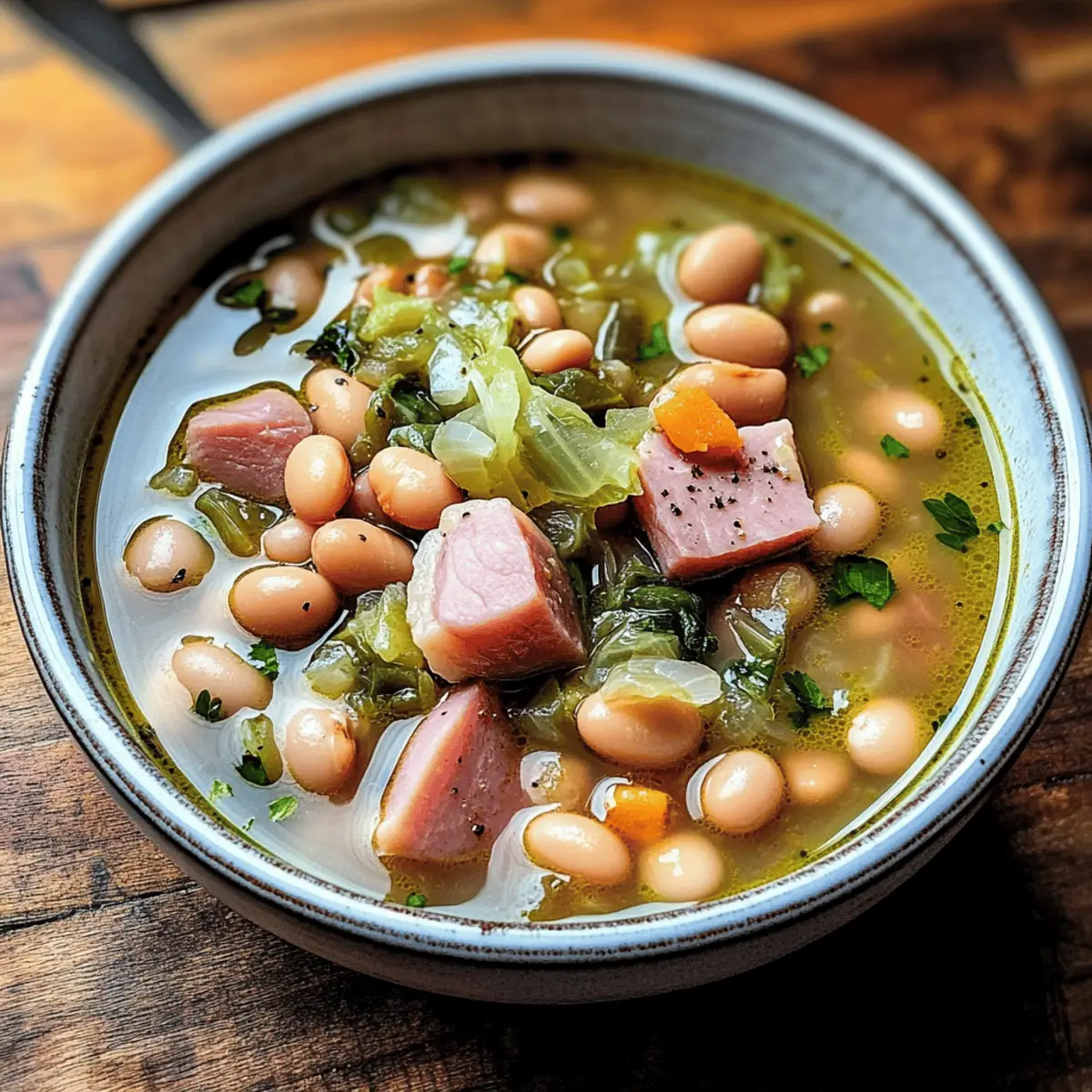 Hearty Ham Hock and Bean Cabbage Soup for Cozy Nights