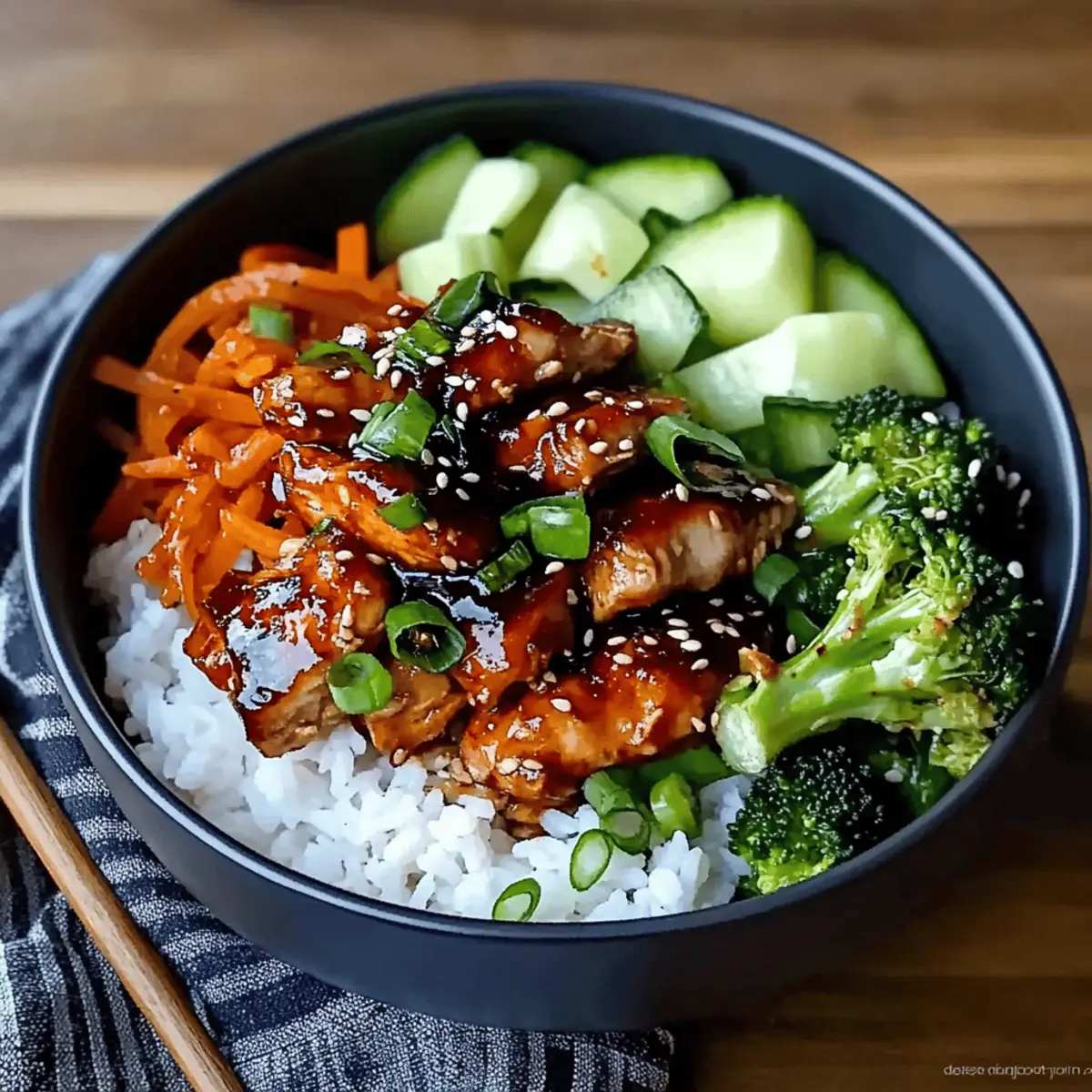 Korean BBQ Chicken Rice Bowl onrdvv