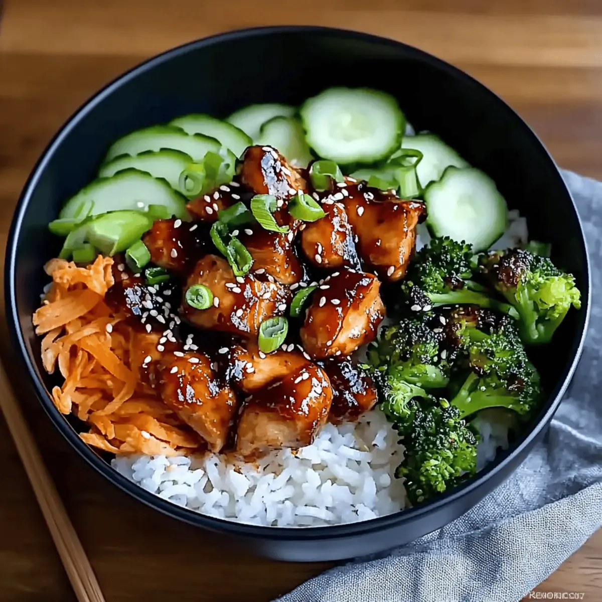 Korean BBQ Chicken Rice Bowl qvmlhz