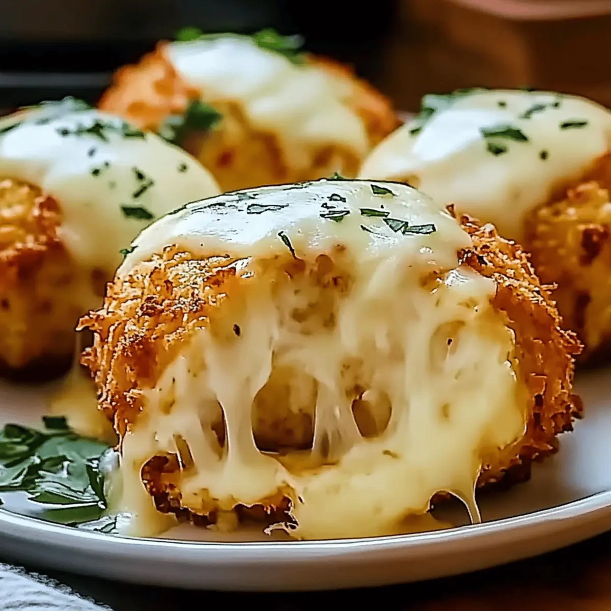 Melted Mozzarella Ranch Chicken Bombs y56oao